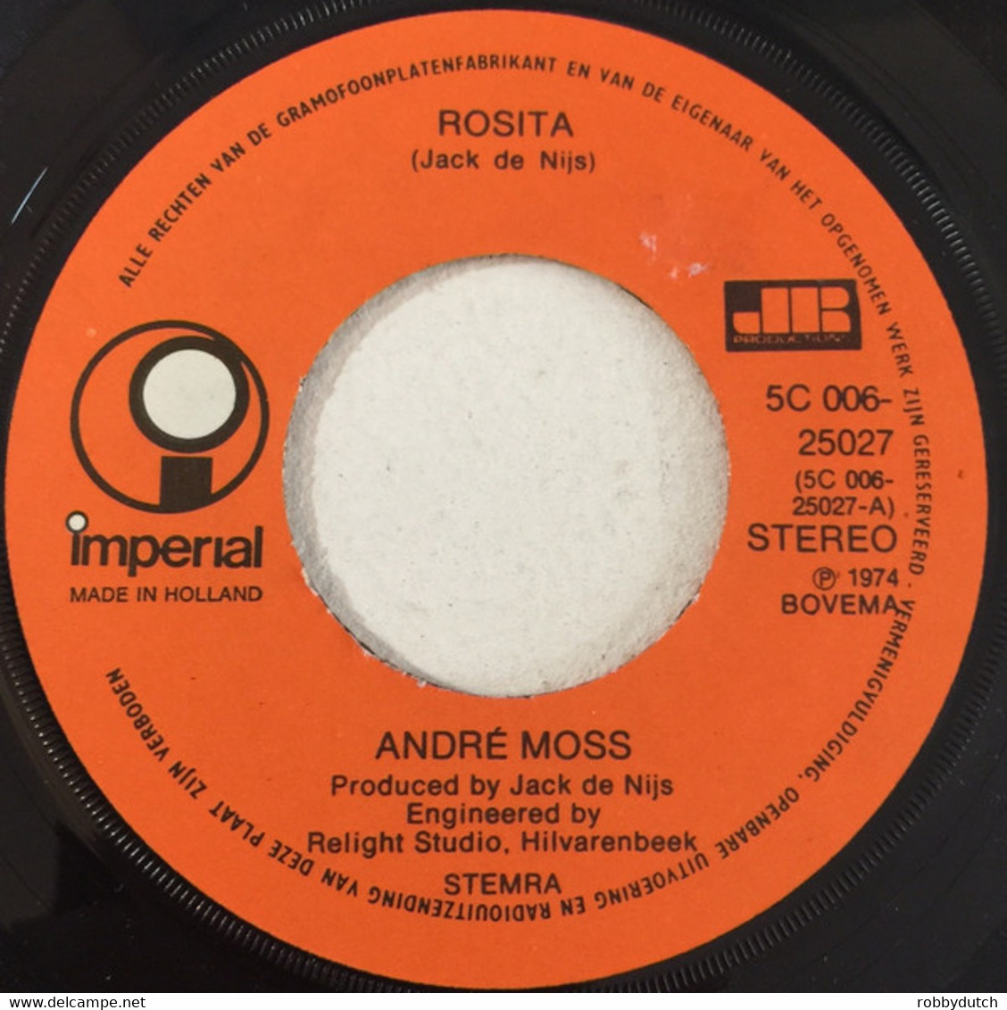 * 7" *  ANDRÉ MOSS - ROSITA (Holland  1974) - Instrumental