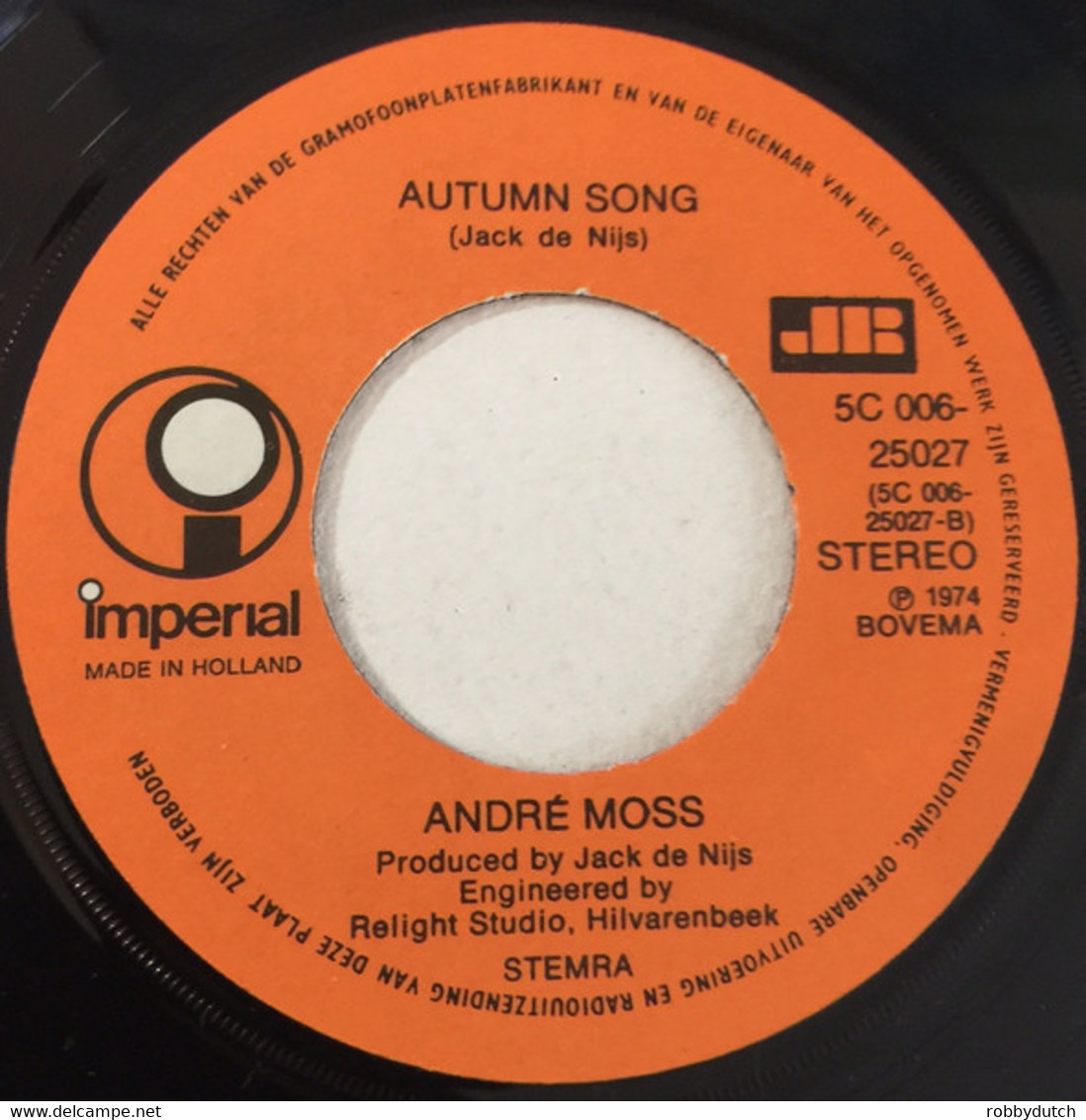 * 7" *  ANDRÉ MOSS - ROSITA (Holland  1974) - Strumentali