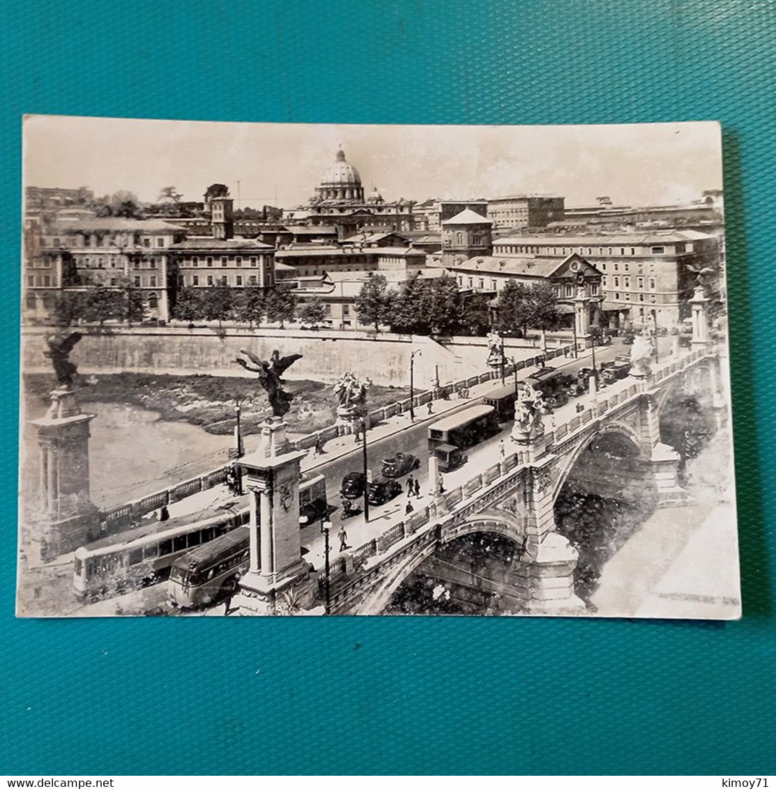 Cartolina Roma - Ponte Vittorio Emanuele II. Viaggiata 1959 - Ponts