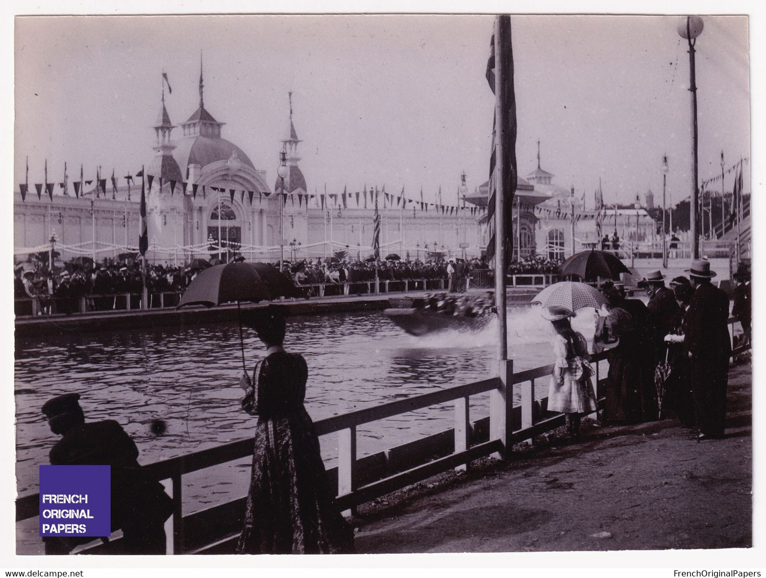 Lille Exposition 1902 / Le Water Chute - Rare Photo 1902 10,8x7,8cm Nord Manège Fête Foraine Parc D'attraction A86-14 - Lugares