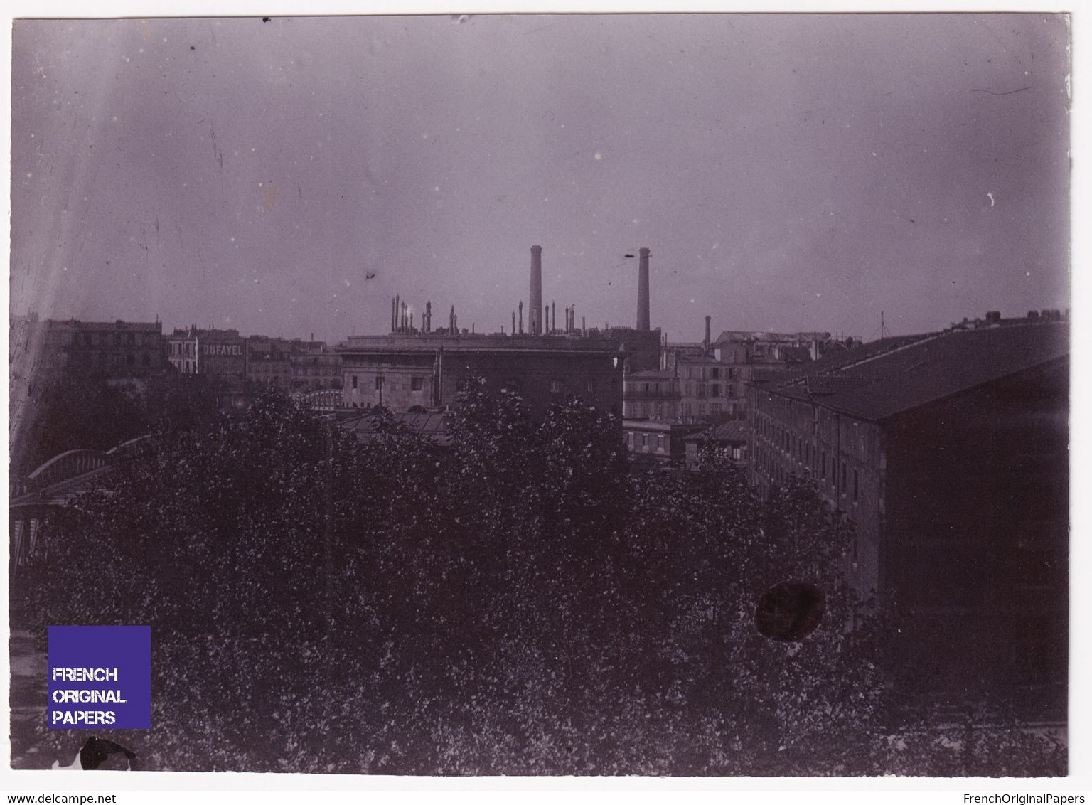 Lille / Vue D'ensemble Pont Parc - Rare Photo 1902 10,8x7,8cm Nord Architecture Publicité Dufayel A86-15 - Lugares