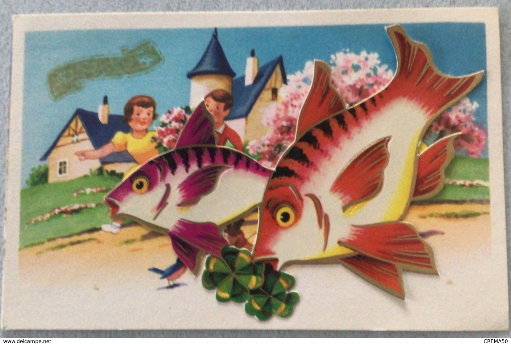 1er Avril. Cartes à Système IDA. Poisson, Enfants - 1er Avril - Poisson D'avril