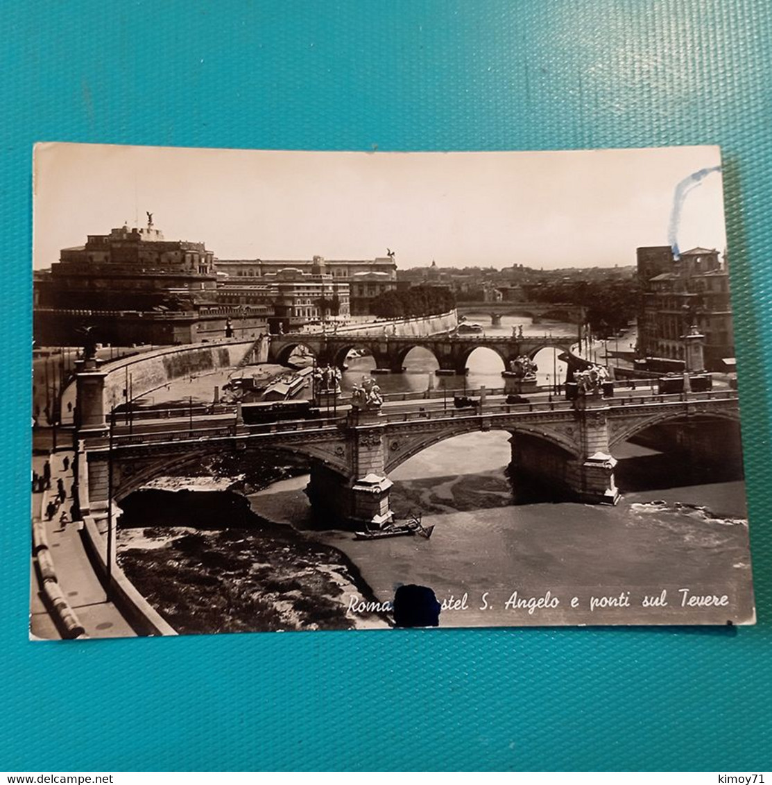 Cartolina Roma - Castel S. Angelo E Ponti Sul Tevere. Viaggiata 1948 - Fiume Tevere