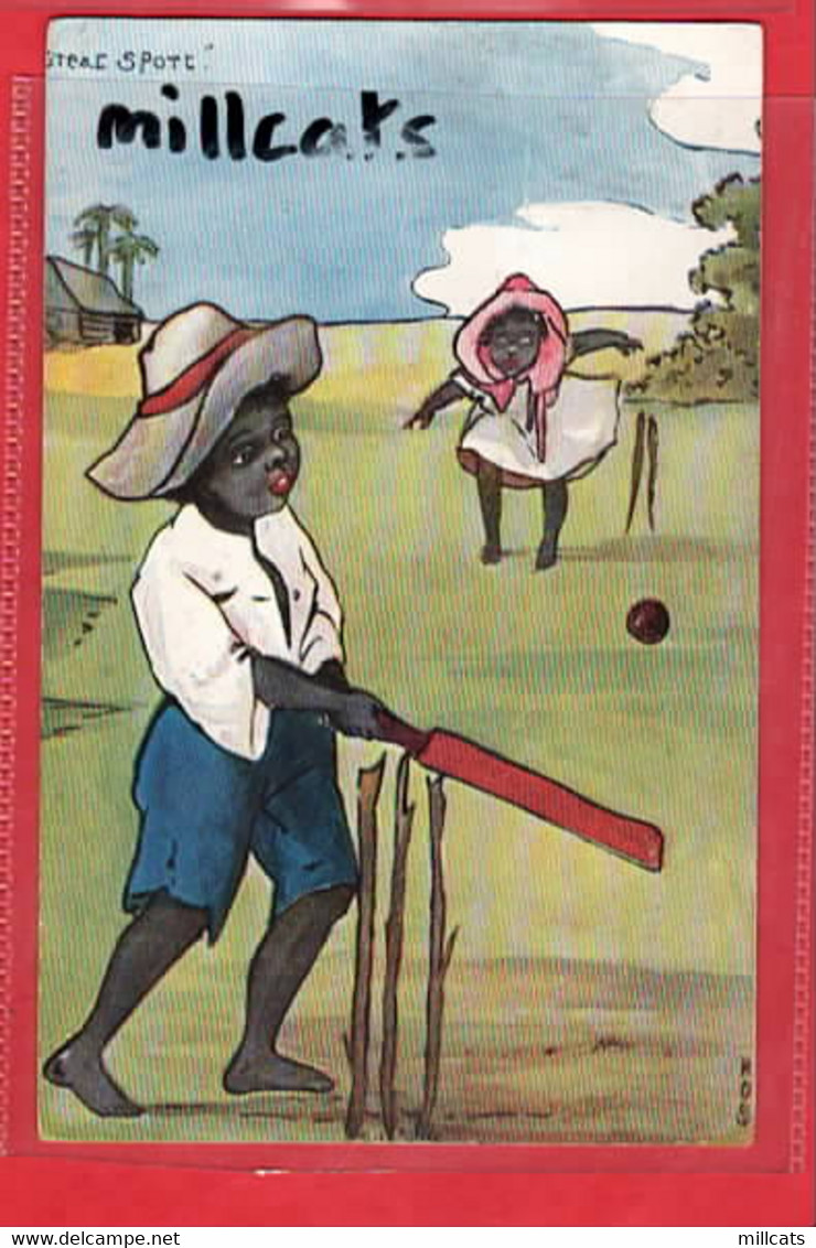 ETHNIC COMIC        CRICKET    GREAT SPORT    RAPHAEL TUCK SERIES - Cricket