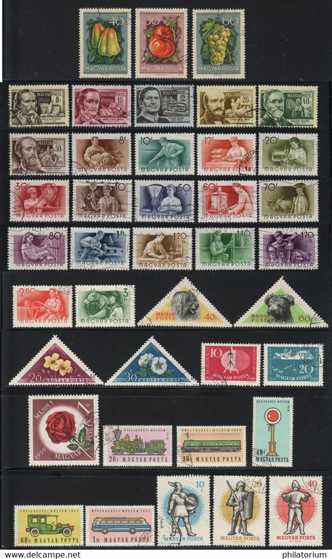 Hongrie, 371 Timbres Différents Oblitérés, Magyarország, Hungary, - Collections