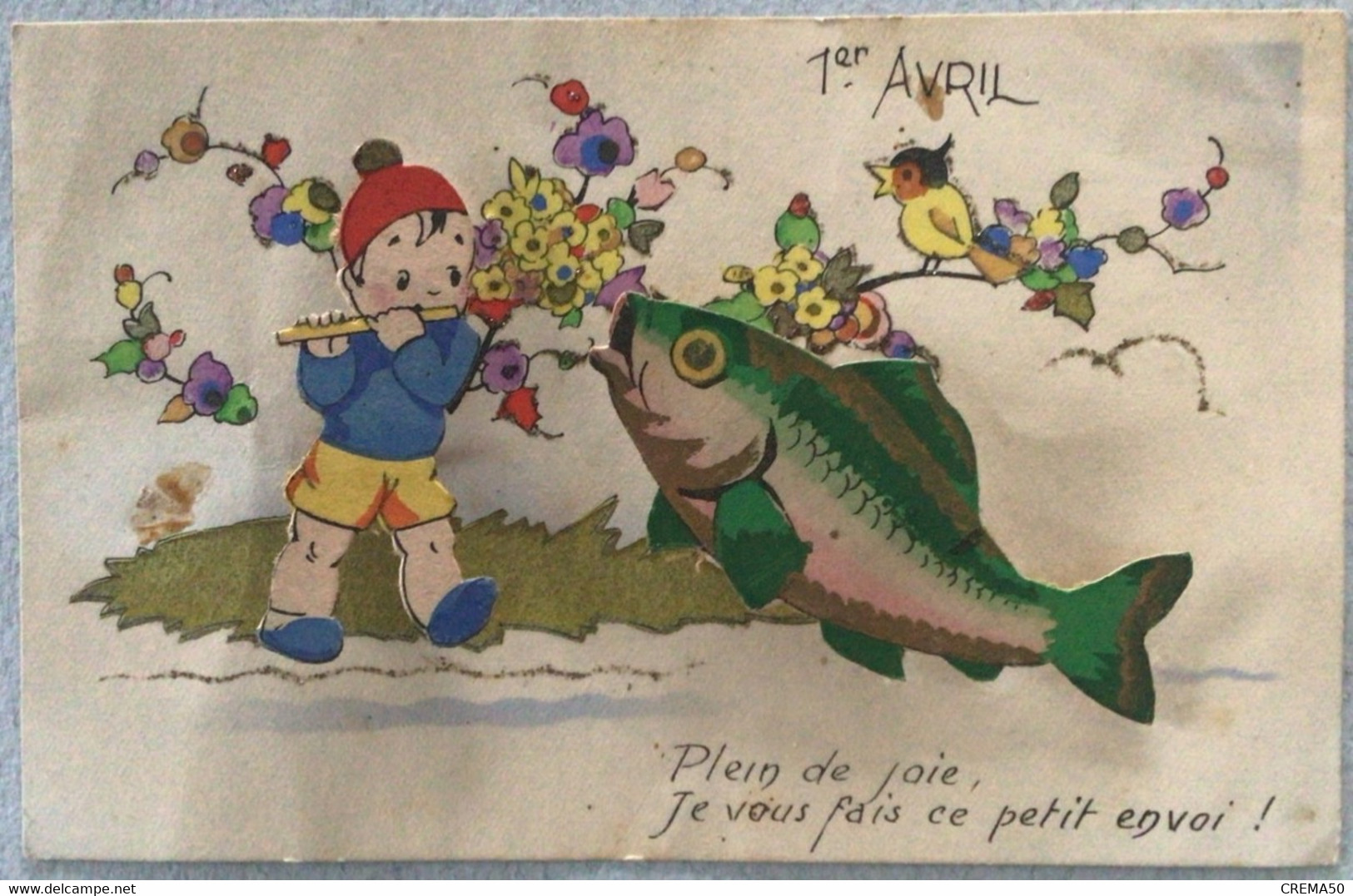 1er Avril. Cartes à Système IDA. Poisson, Enfant - 1er Avril - Poisson D'avril