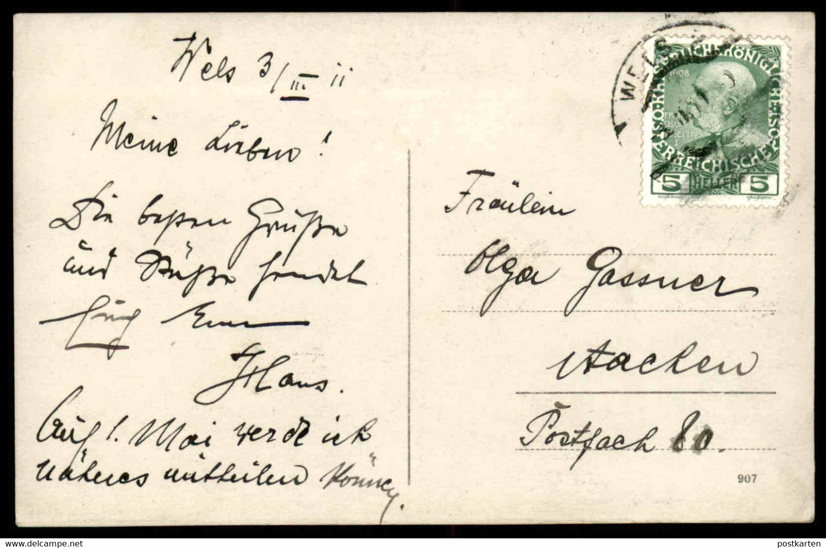 ALTE POSTKARTE WELS OBERÖSTERREICH KRANKENHAUS NEBST PAVILLON FÜR KINDER UND AUGENKRANKE Österreich Austria Postcard Cpa - Wels