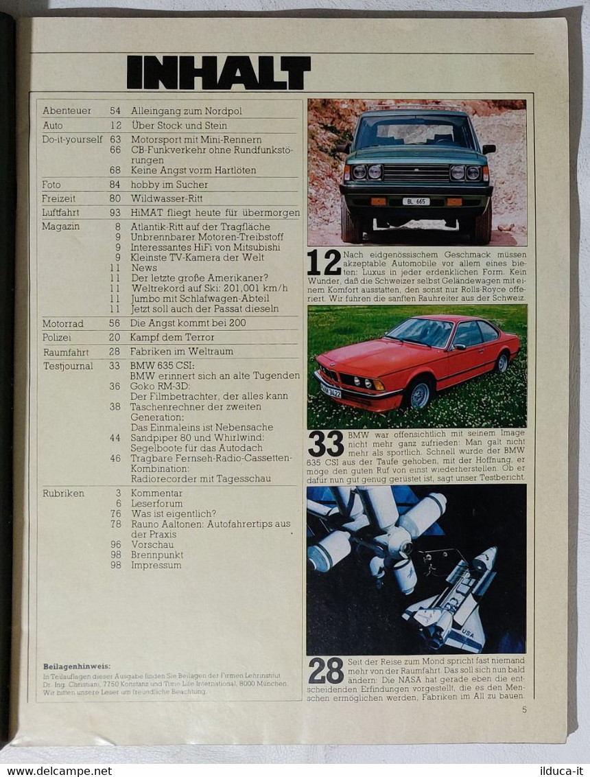 I110786 HOBBY 1978 N. 19 - BMW 635 Csi / US-Wunderwaffe / TV-Radio-Kombis - Hobby & Sammeln