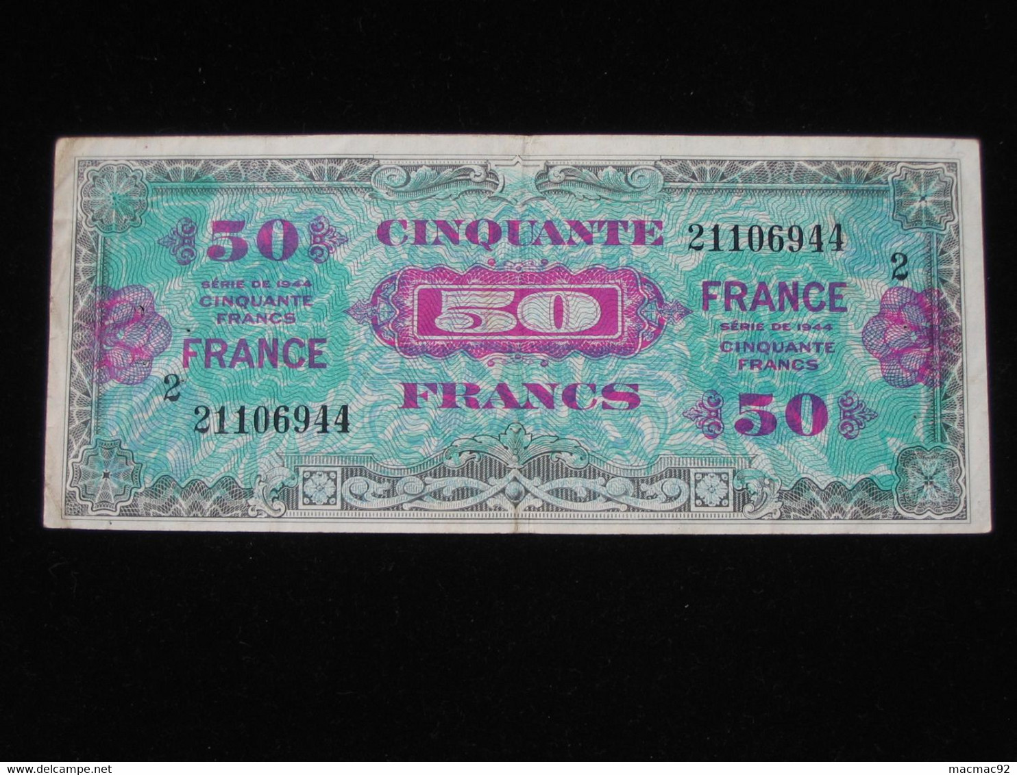 50 Francs - FRANCE - Série 2 - Billet Du Débarquement - Série De 1944 **** EN ACHAT IMMEDIAT ****. - 1945 Verso Frankreich