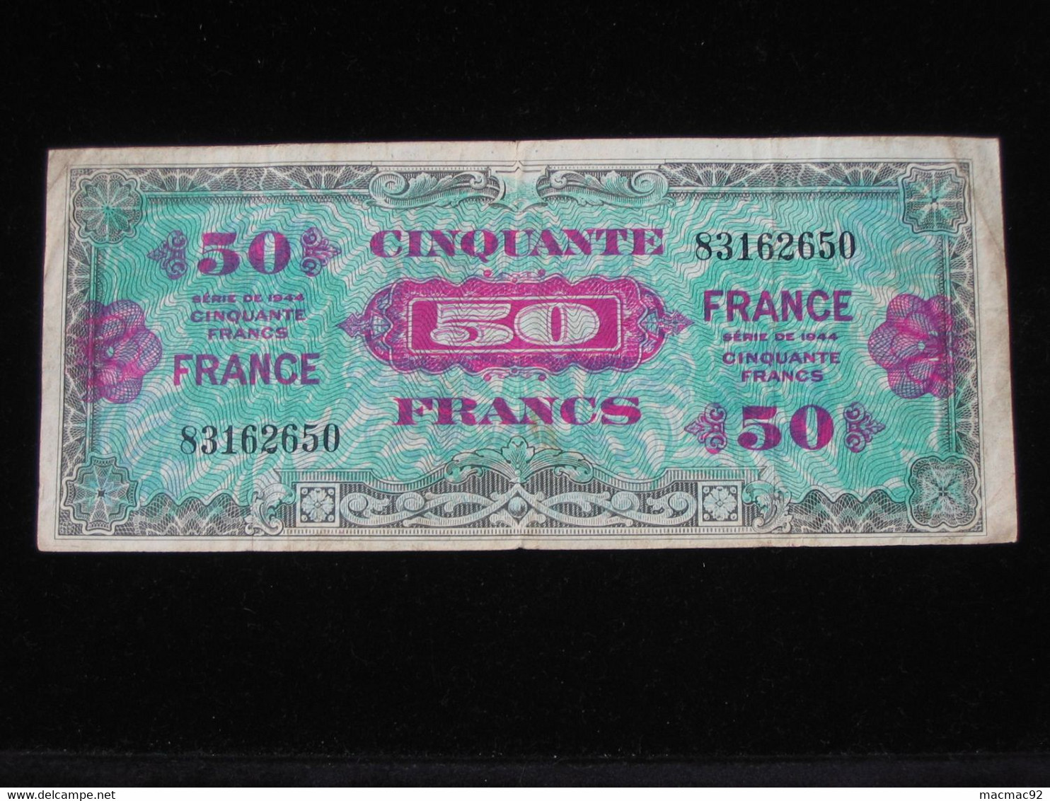 50 Francs - FRANCE - Sans Série - Billet Du Débarquement - Série De 1944 **** EN ACHAT IMMEDIAT ****. - 1945 Verso France