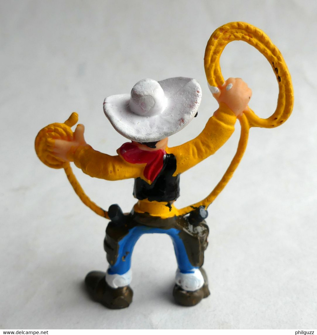 FIGURINE LUCKY LUKE COMANSI 1985 LUCKY LUKE LASSO Peint (2) - Andere & Zonder Classificatie