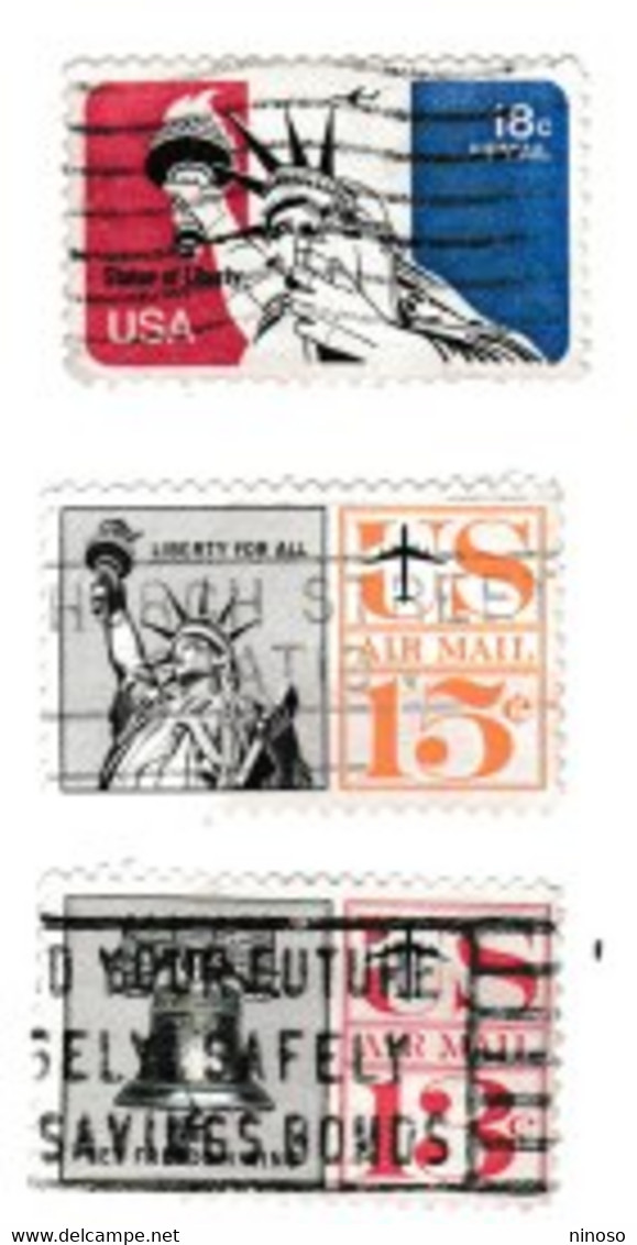 USA 1951 SERIE  SERIES AIRMAIL USED  13c-15-18c - 2a. 1941-1960 Oblitérés