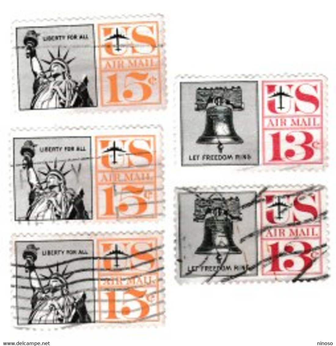 USA 1951 SERIE  SERIES AIRMAIL USED  2x13c-3x15 - 2a. 1941-1960 Oblitérés