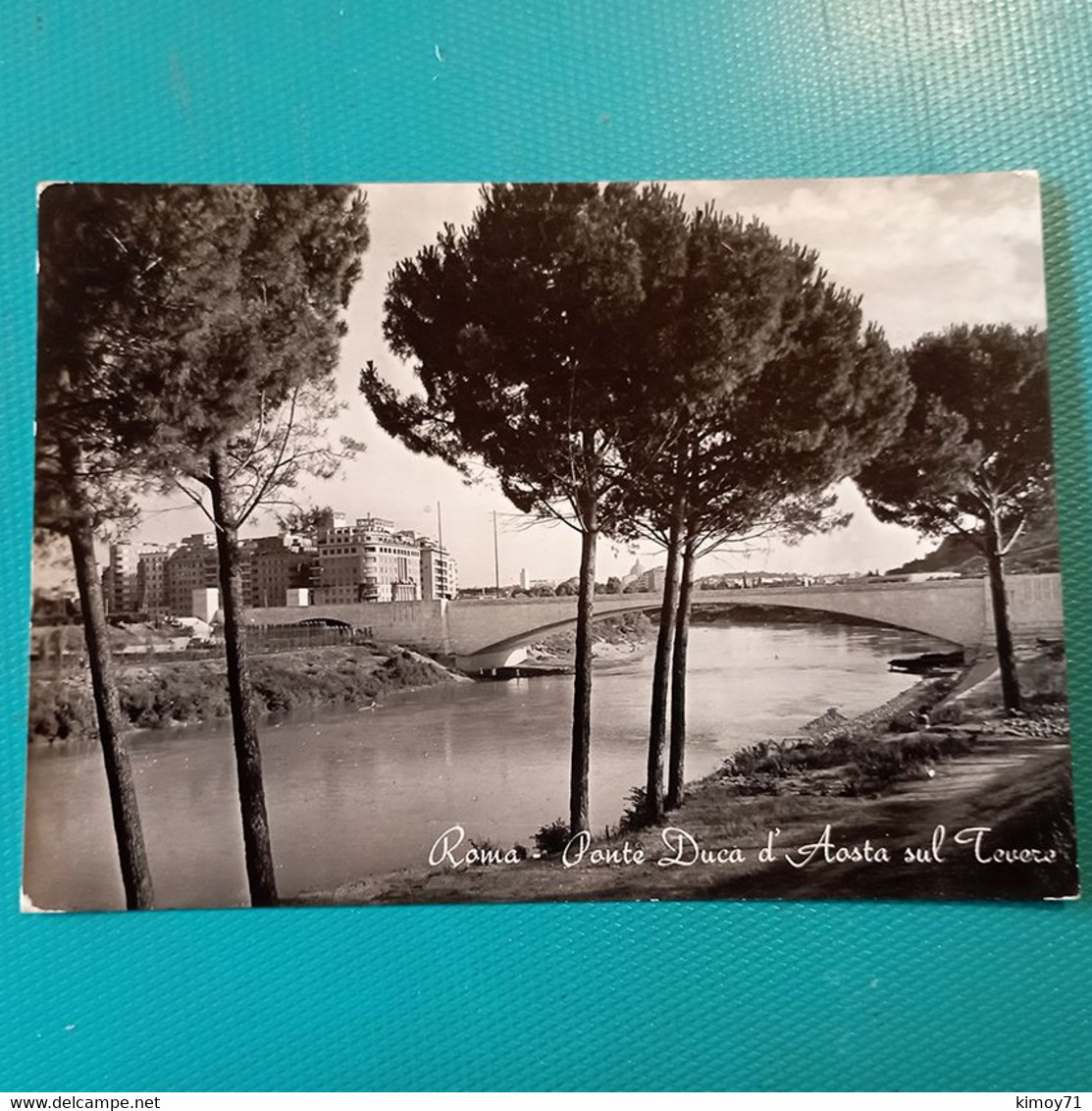 Cartolina Roma - Ponte Duca D'Aosta Sul Tevere. Viaggiata 1952 - Fiume Tevere