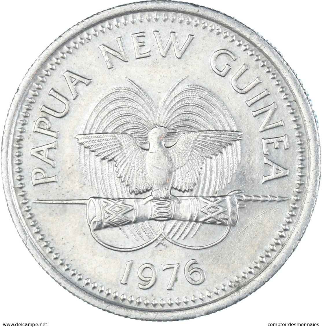 Monnaie, Guinée, 10 Toea, 1976 - Papúa Nueva Guinea