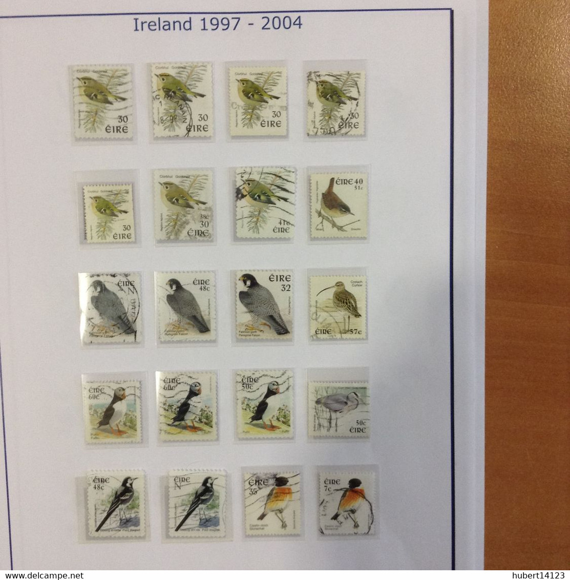 Irlande Lot De 72 Timbres Différents (dentelure, Valeur Faciale) Oiseaux De 1997 à 2004 - Used Stamps