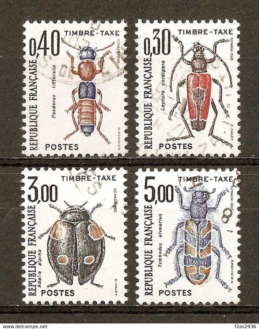 1983 Taxe - Insectes - Coléoptères (II) YT 109-12 - 1960-.... Oblitérés