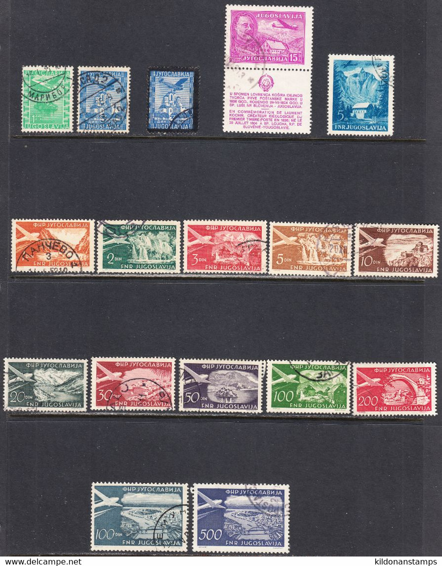 Yugoslavia 1934,1947-48,1951-52 AirMail, Cancelled, Sc# ,SG - Airmail