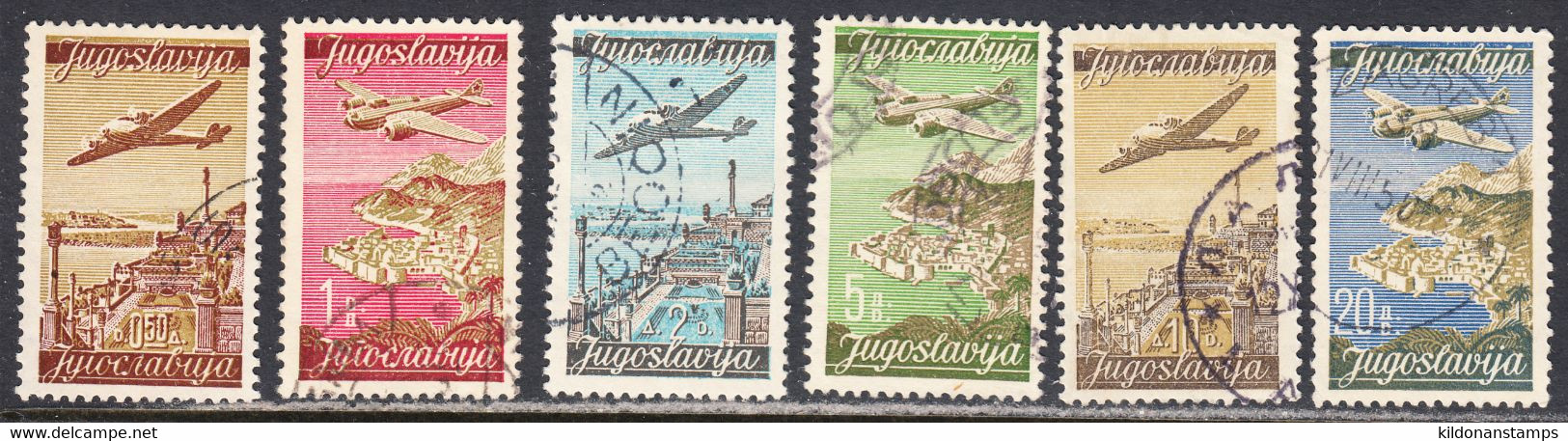 Yugoslavia 1934,1947-48,1951-52 AirMail, Cancelled, Sc# ,SG - Airmail
