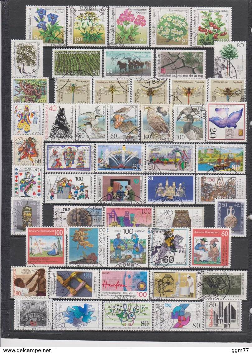 125 TIMBRES ALLEMAGNE RFA OBLITERES & NEUF** & *  DE 1981 à 1991   Cote : 120 € - Gebraucht