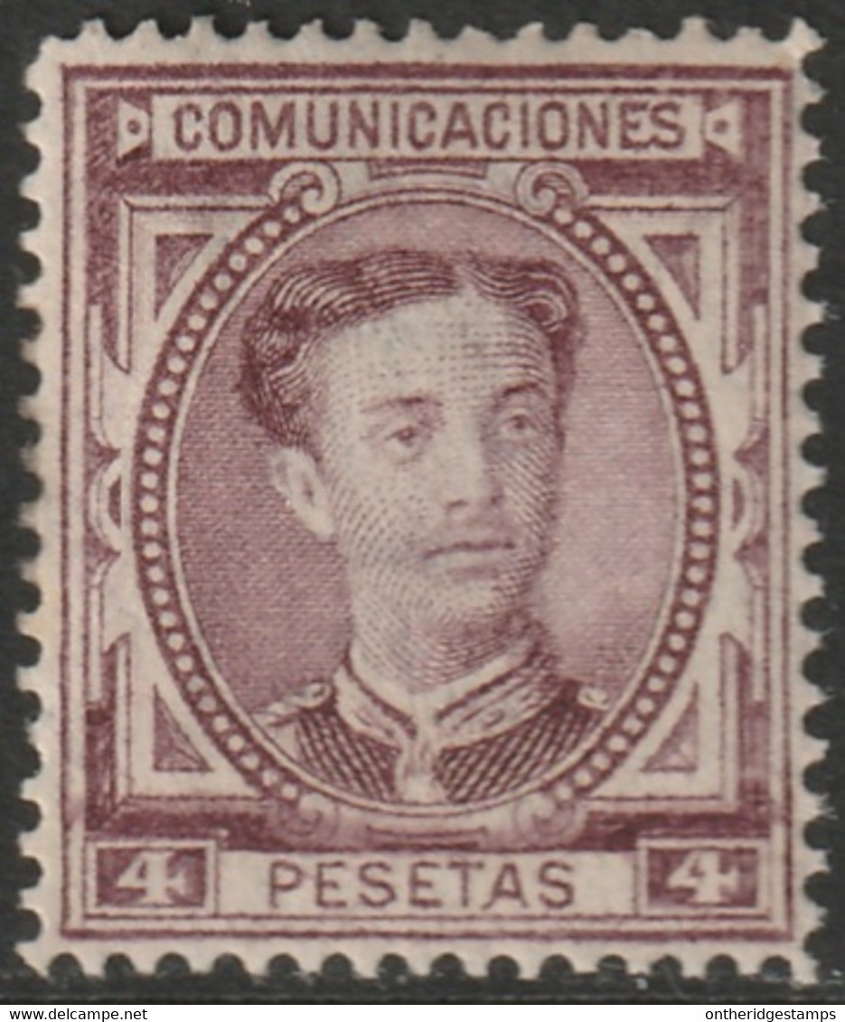 Spain 1876 Sc 229 Espana Ed 181 MLH* Some Glazed Gum - Unused Stamps