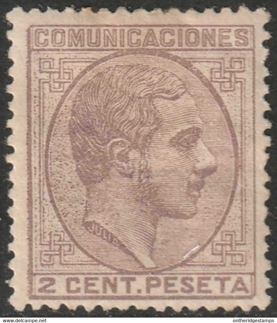 Spain 1878 Sc 232 Espana Ed 190 MH* Heavy Hinge Crease - Unused Stamps