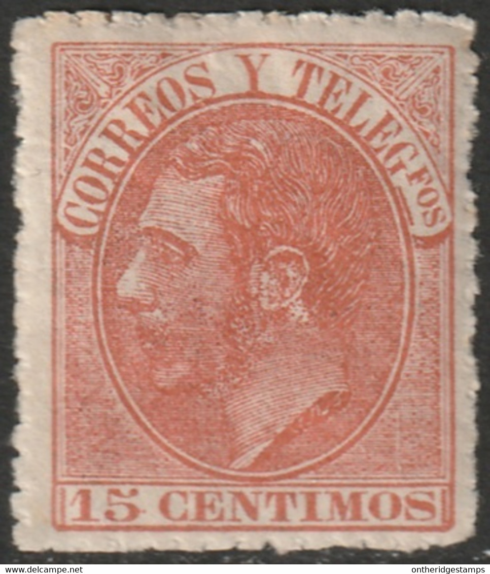 Spain 1882 Sc 252a Espana Ed 210a MH* Rough Perfs - Unused Stamps
