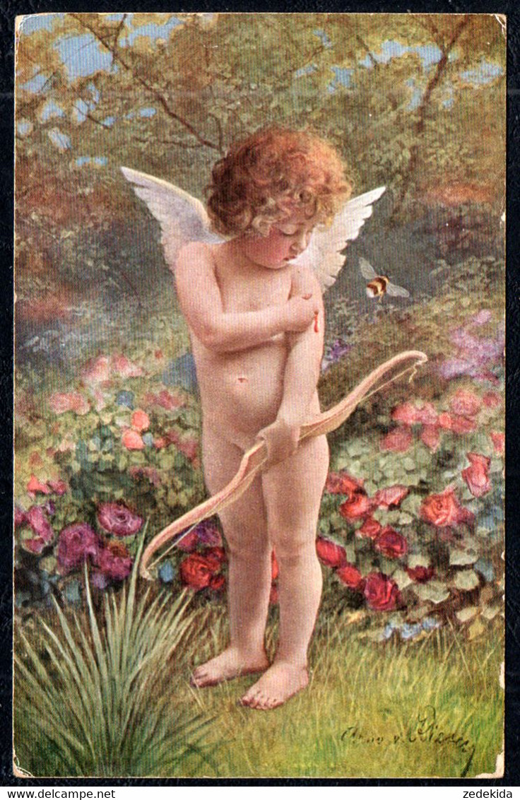 G1024 - Riesen Arno Von - Künstlerkarte - S&G S.i.B. Gemälde Postkarte Engel Angel - Riesen, Arno Von