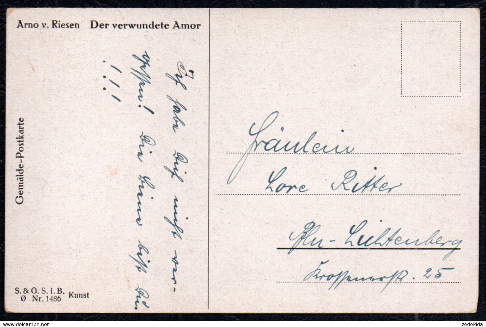 G1024 - Riesen Arno Von - Künstlerkarte - S&G S.i.B. Gemälde Postkarte Engel Angel - Riesen, Arno Von