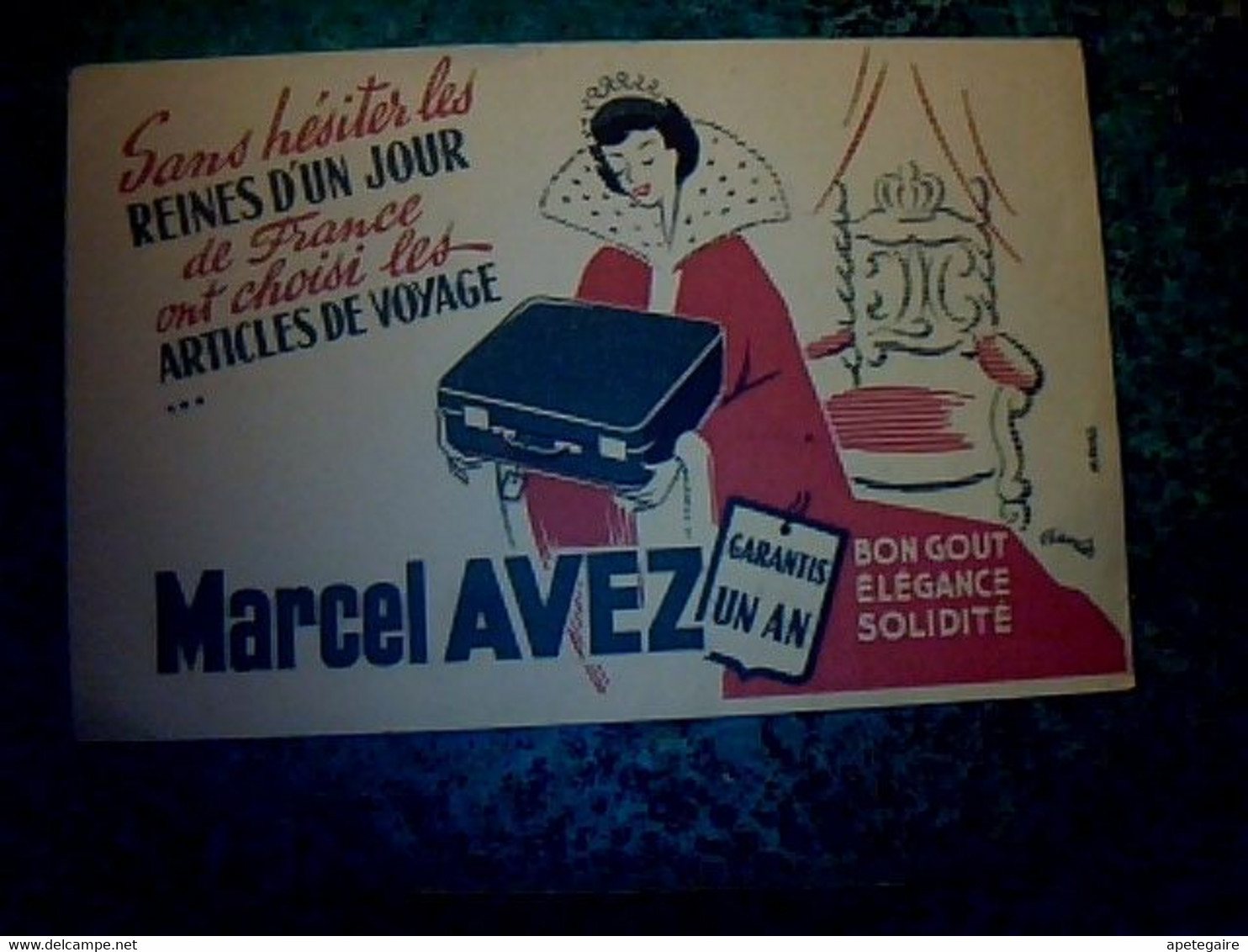 Publicite Buvard   Illustré Par  Francis Havas Articles De Voyage Marcel Avez - G