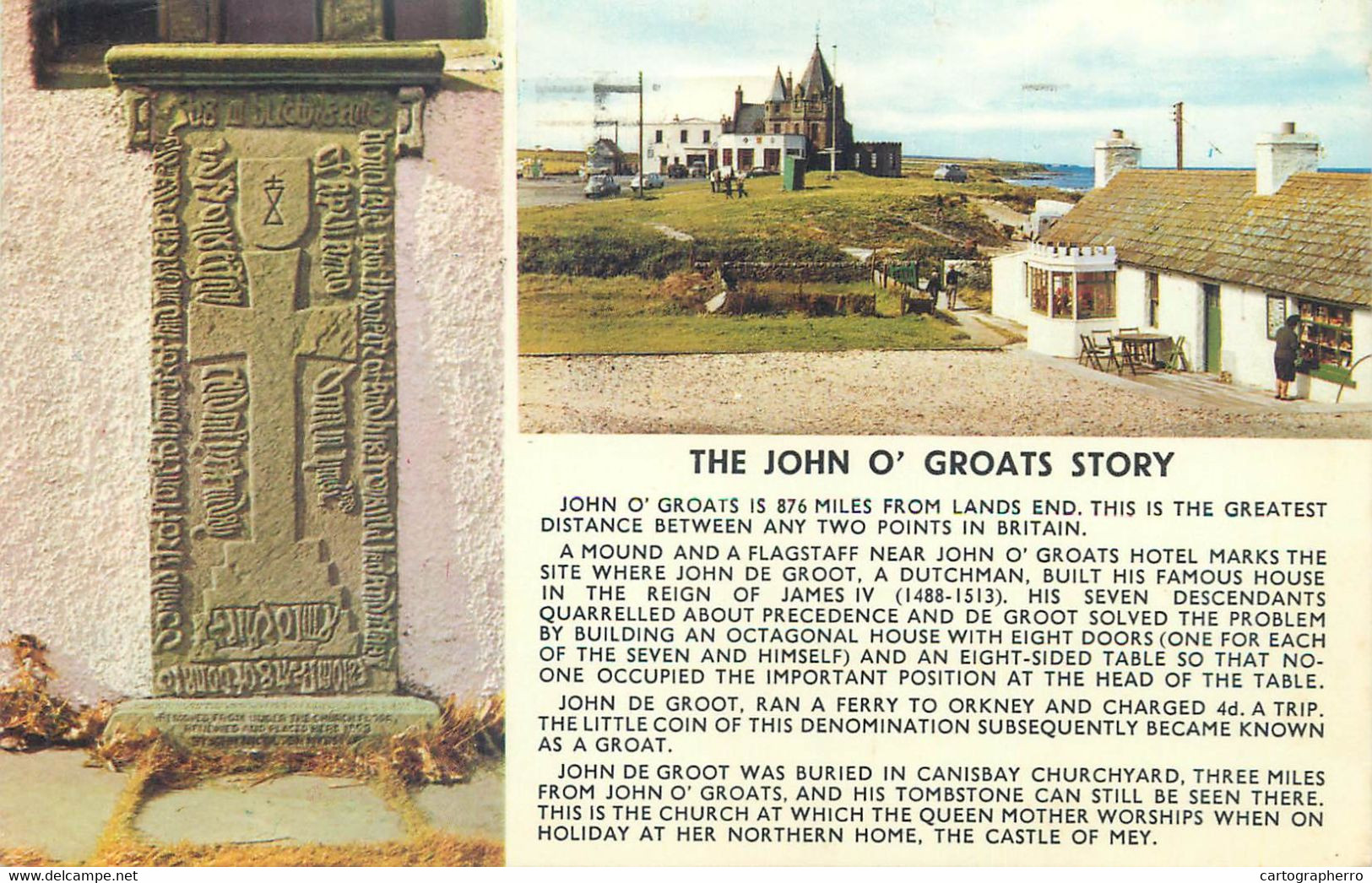 Postcards Uk Scotland Caithness Grave Of John De Groot At Canisbay Church 1968 - Caithness