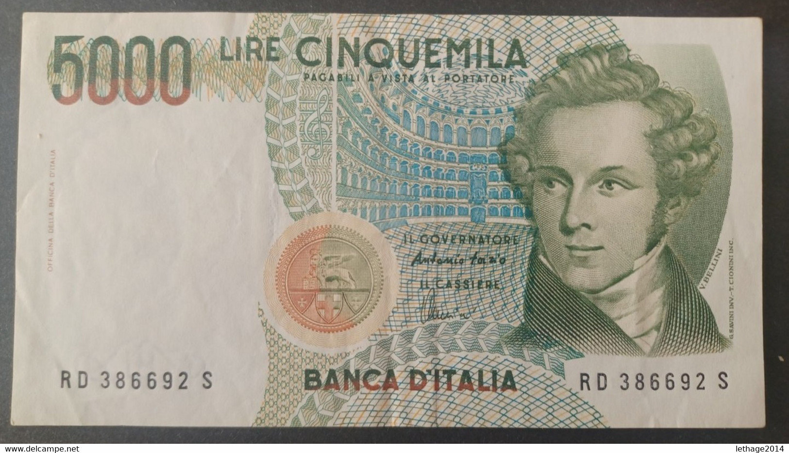 BANKNOTE ITALIA 5000 LIRE 1996 FAZIO AMICI CIRCULATED - 5.000 Lire