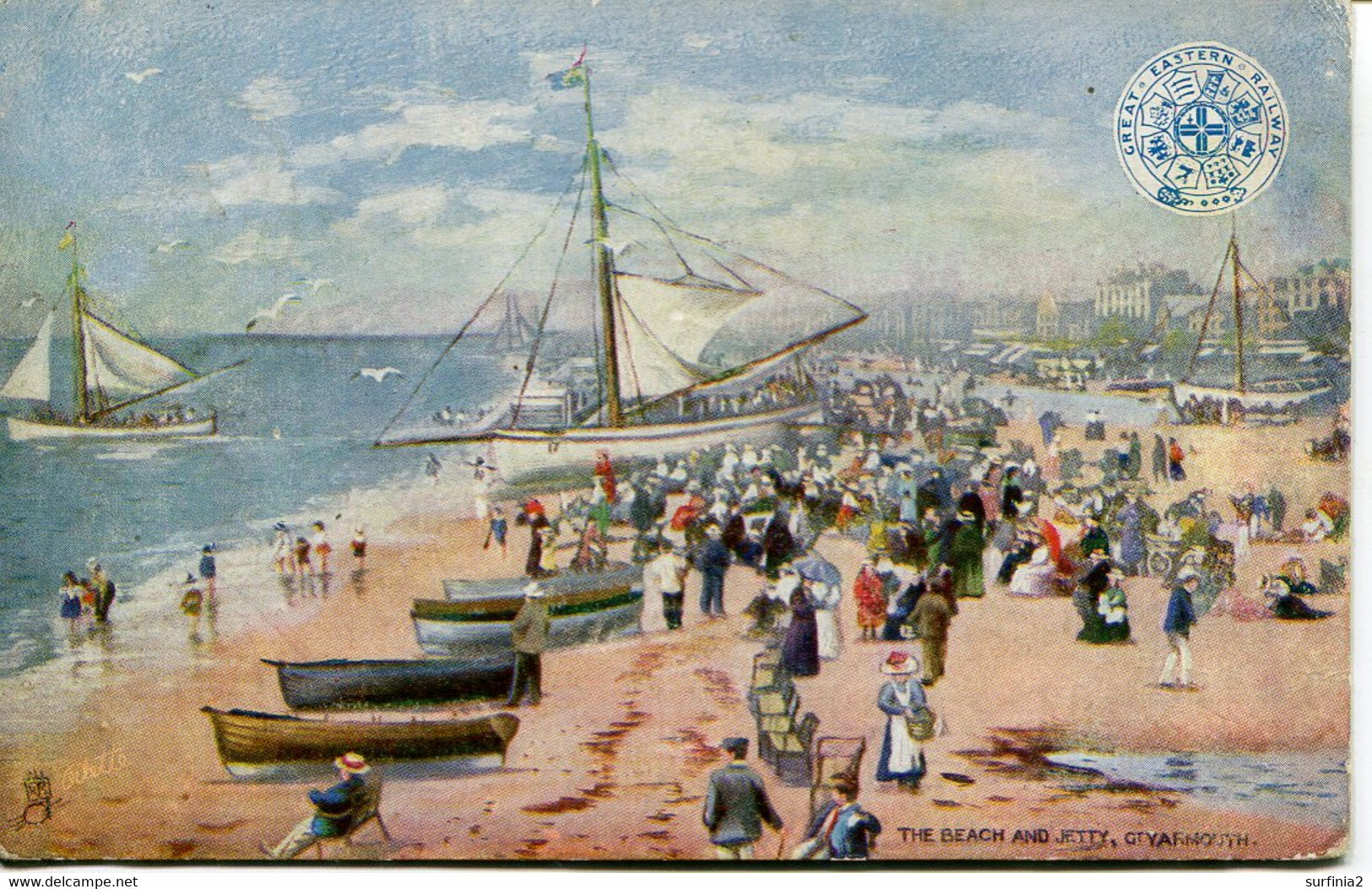 RAILWAY OFFICIAL - GREAT EASTERN RAILWAY - GT YARMOUTH - THE BEACH And JETTY 1905 - Great Yarmouth