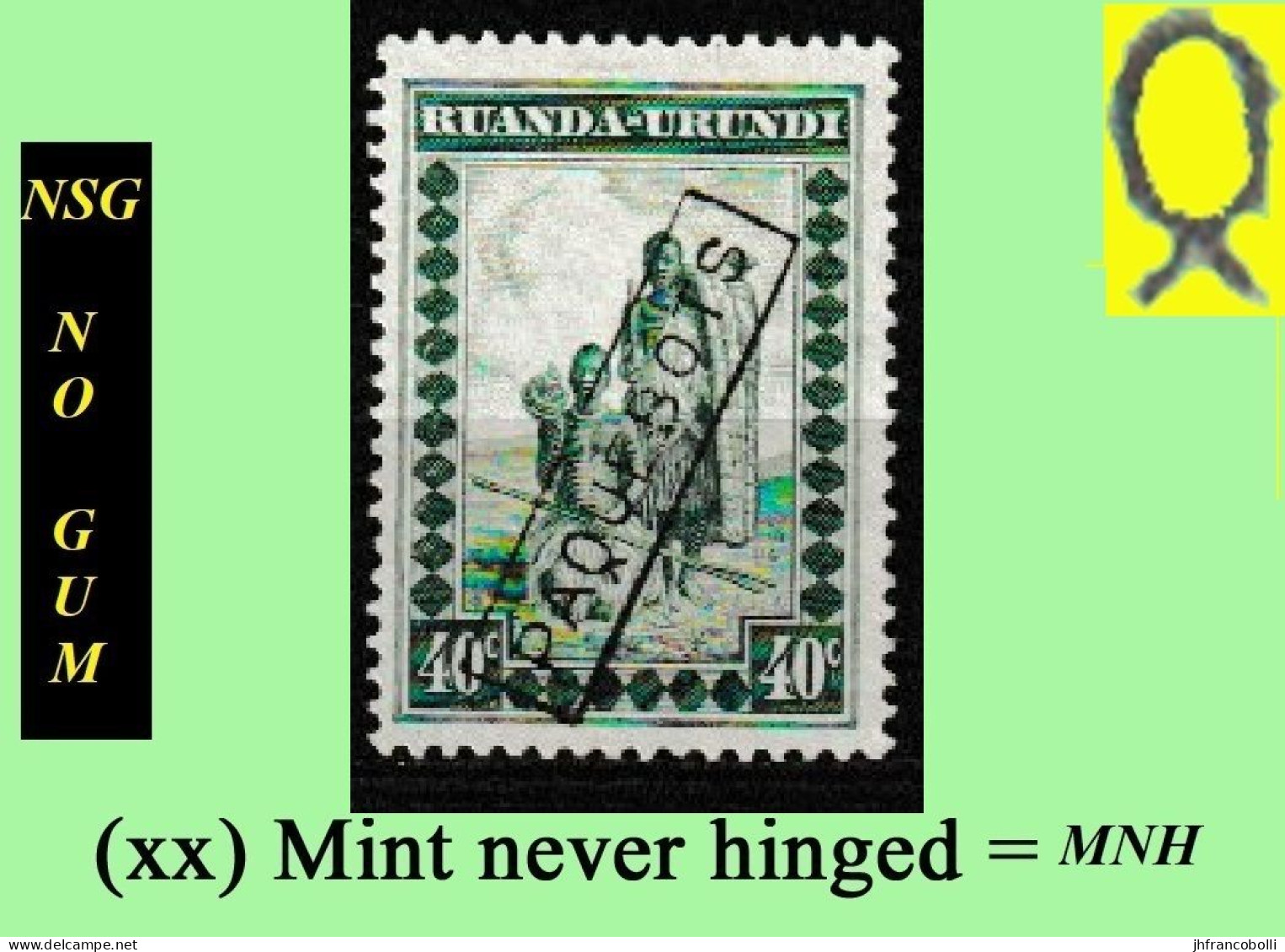 1931 ** RUANDA-URUNDI RU MNH/NSG 095 PAQUEBOT ( Plural ) ETHNIC TO THE MARKET ( X 1 Stamp ) NO GUM & WITH FRAME - Nuevos