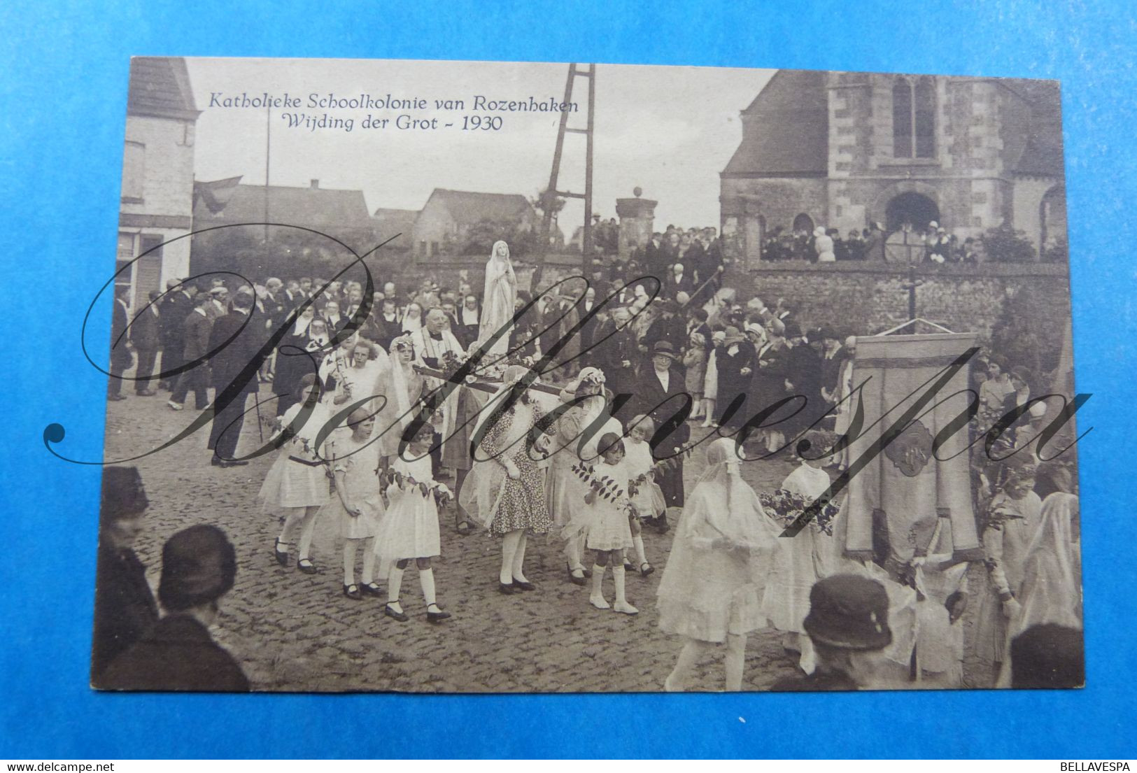 Russeignies Katholieke Schoolkolonie Van Rozennaken. Wijding Der Grot 1930 Mont-de-l'Enclus - Kluisbergen