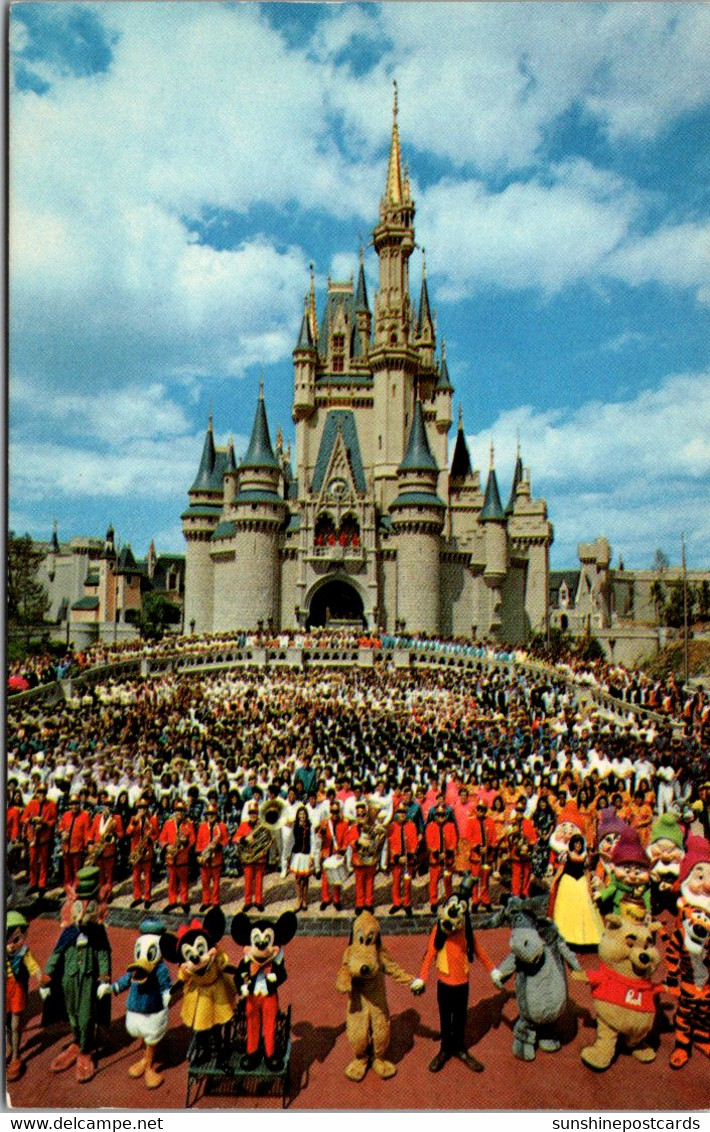 Florida Orlando Walt Disney World Cinderella Castle With Mickey Mouse And Cast Of Thousands - Orlando