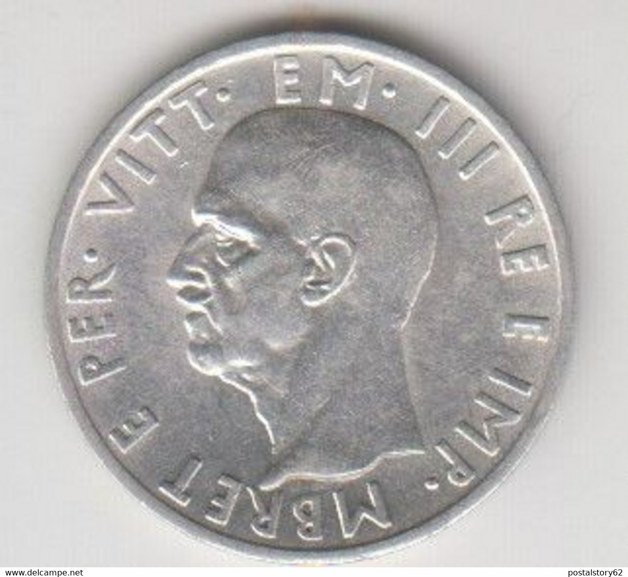 Albania, Occupazione Italiana. Vittorio Emanuele III° - 5 Lek  1939 - Moneta Arg. Spl/ Fdc - Albanie
