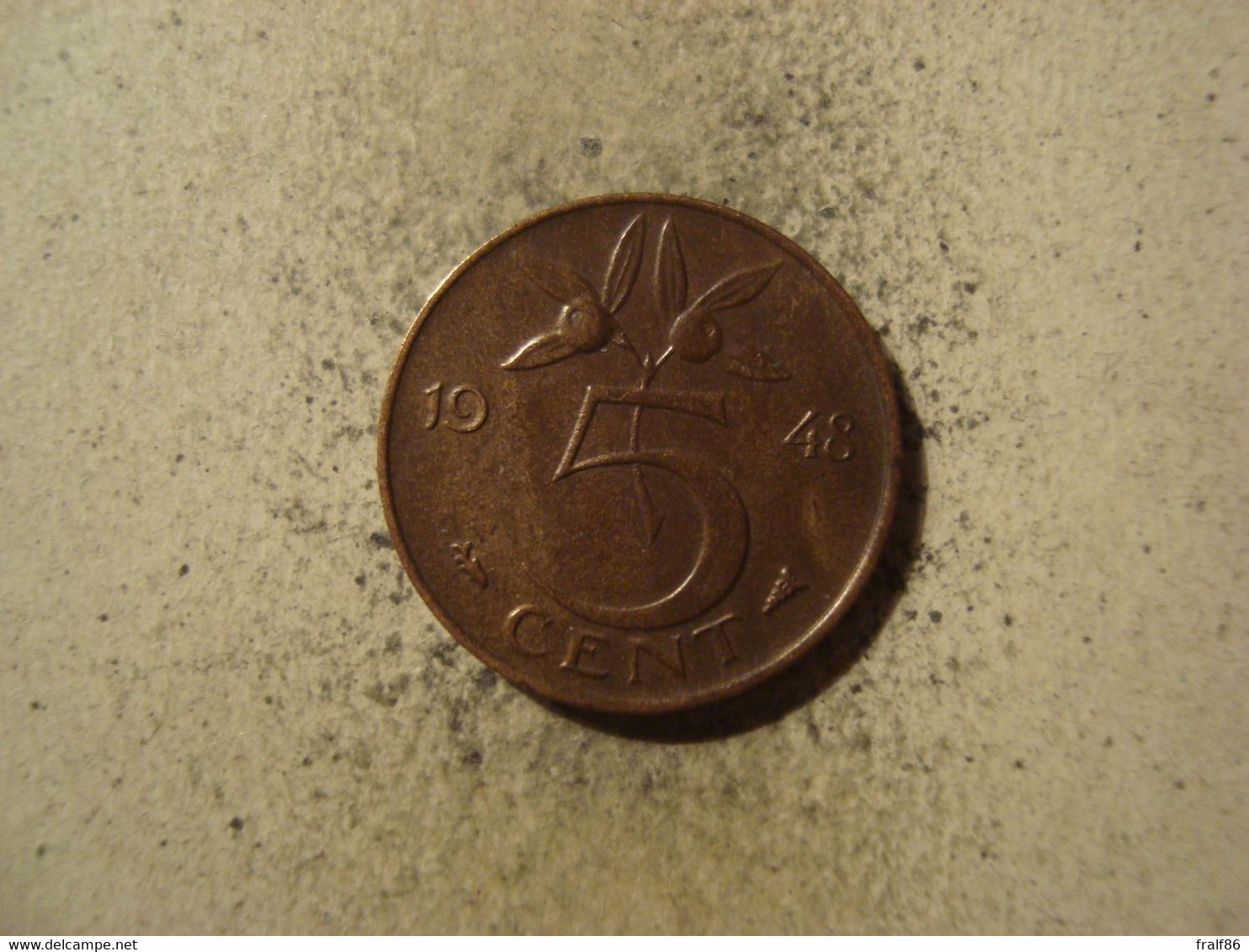 MONNAIE PAYS BAS 5 CENTS 1948 - 5 Cent