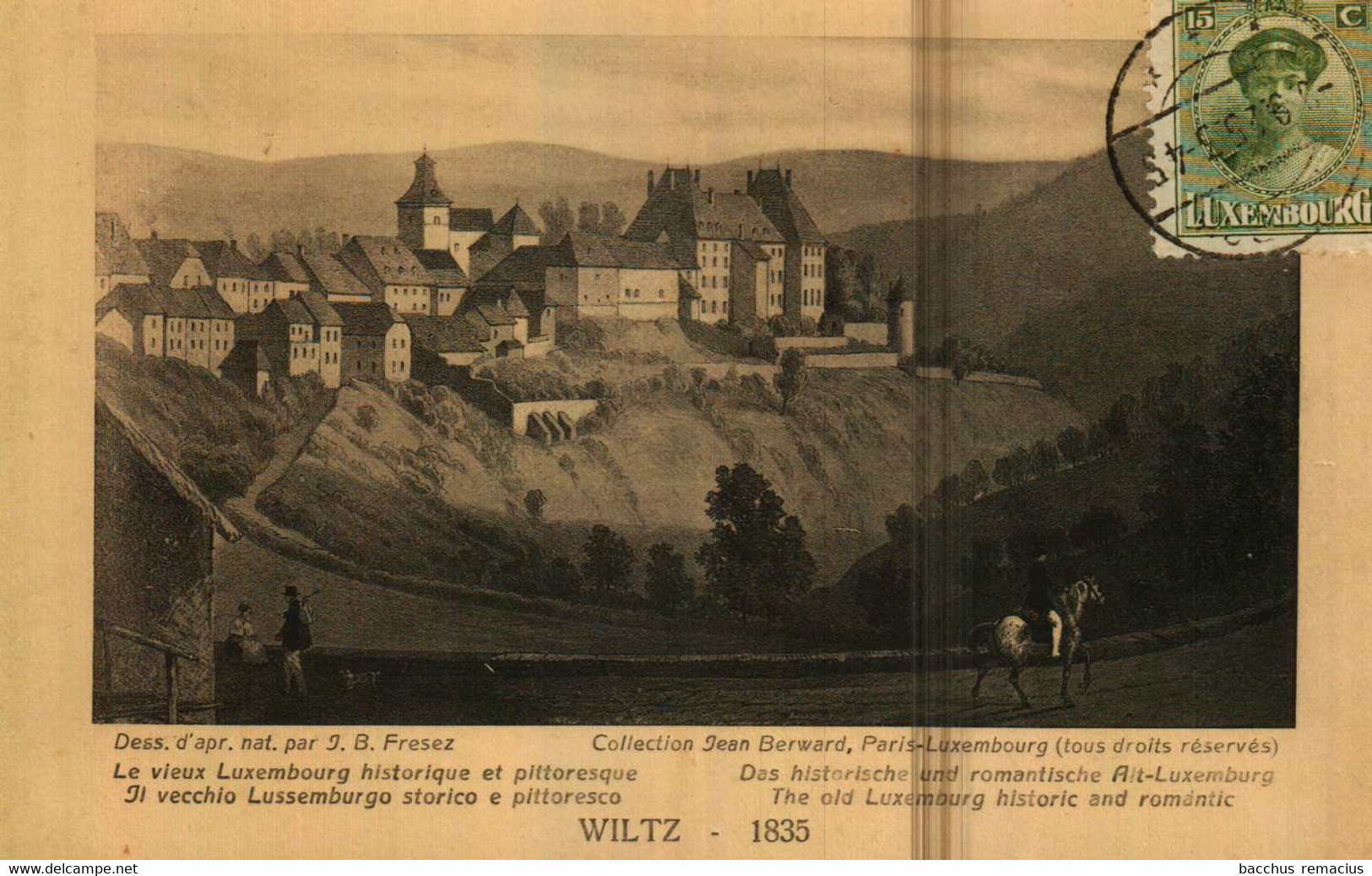 WILTZ - 1835 Beau Cachet Postal : Diekirch 9.9.1925 - Wiltz