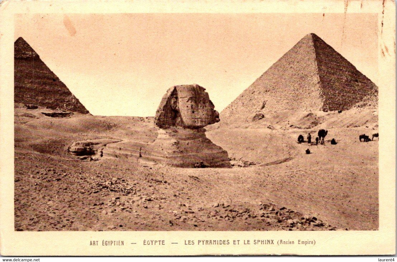 (3 N 8) VERY OLD -  Egypt - Sepia - Pyramides & Sphinx - Sphinx