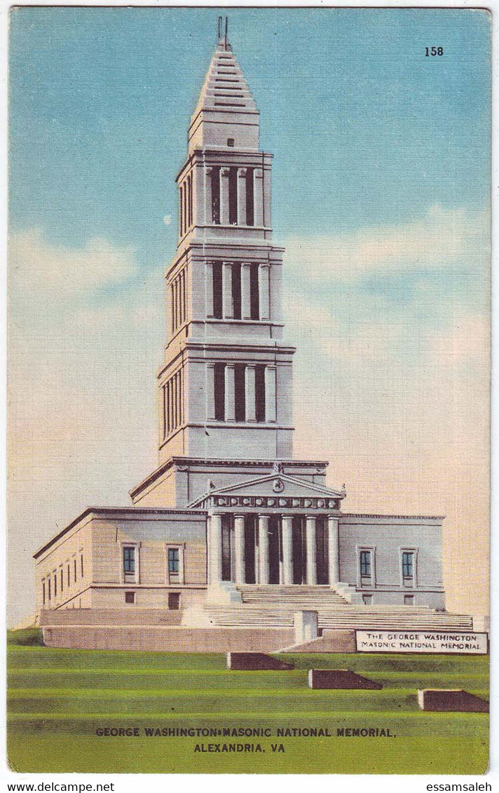 USP01505 USA CPM Postcard George Washington Masonic National Memorial Alexandria. VA.. - Alexandria