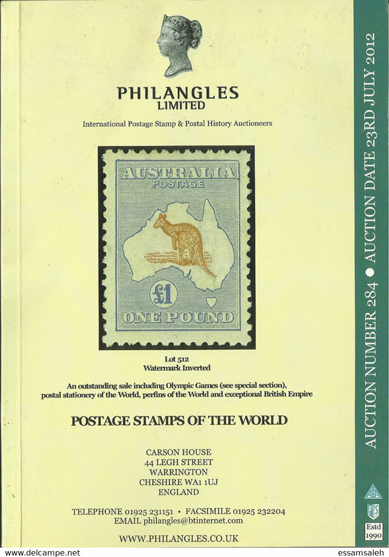 GBS95003 Philangles Auction 284 Date 13rd July 2012 Catalogue - Auktionskataloge