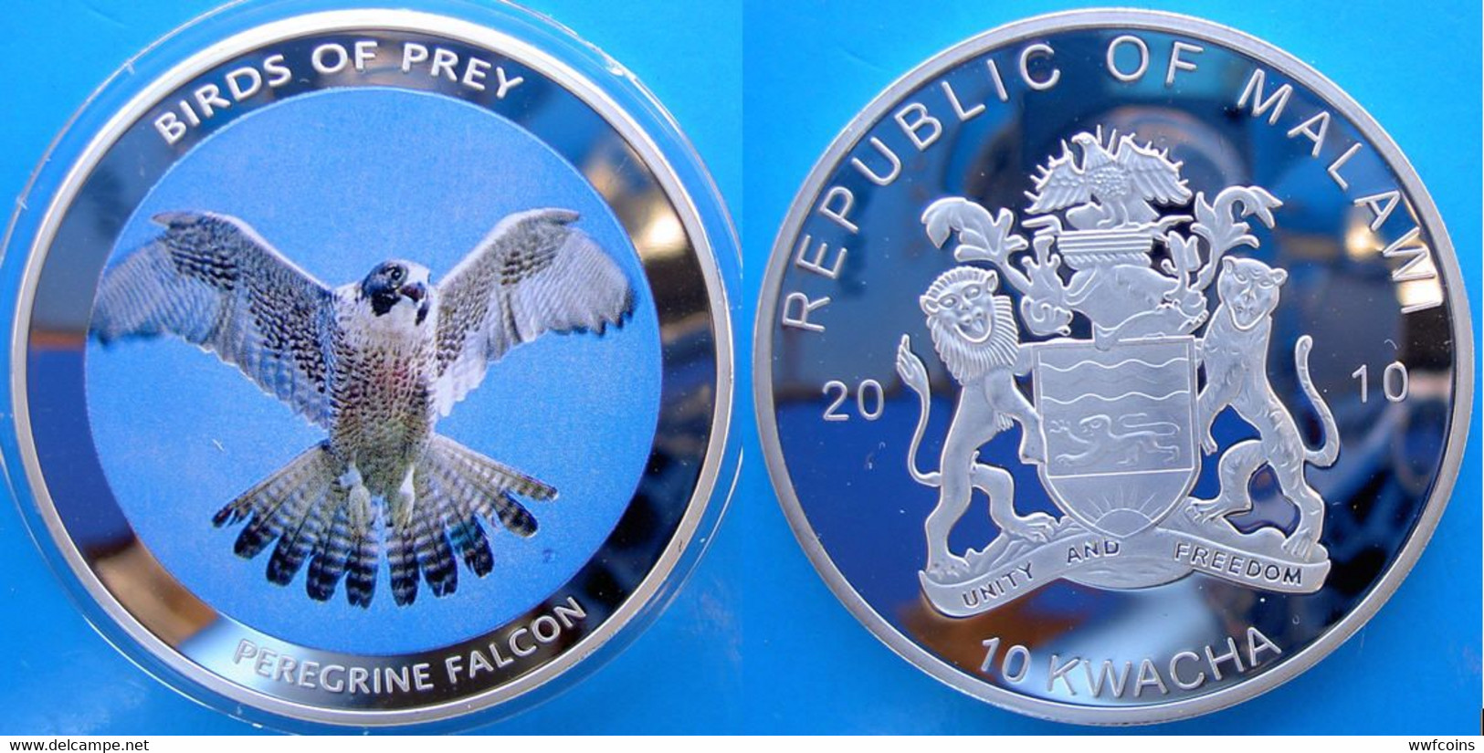 MALAWI 12X10 KWACHA 2010 GIANT COINS BIRDS OF PREY EAGLE HOWL CONDOR CARACARA HARPY MADAGASCAR FISH EAGLE OSPREY........