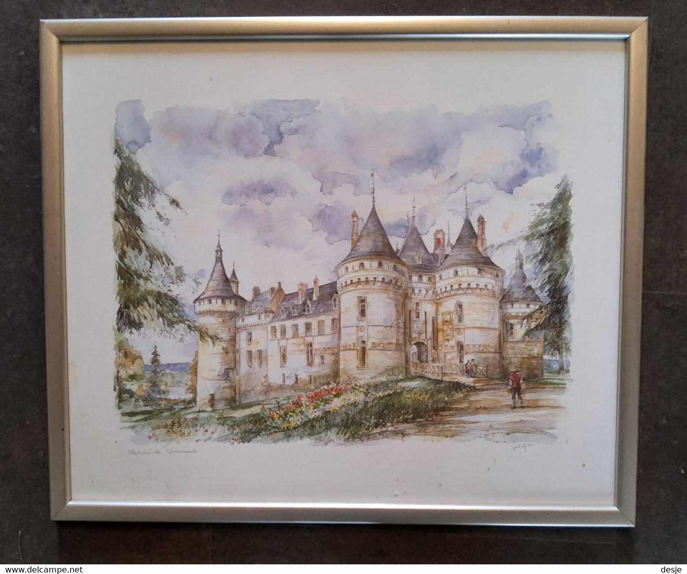 Aquarel Chateau De Chaumont (Loir-et-Cher) Door Legai - Aquarelles