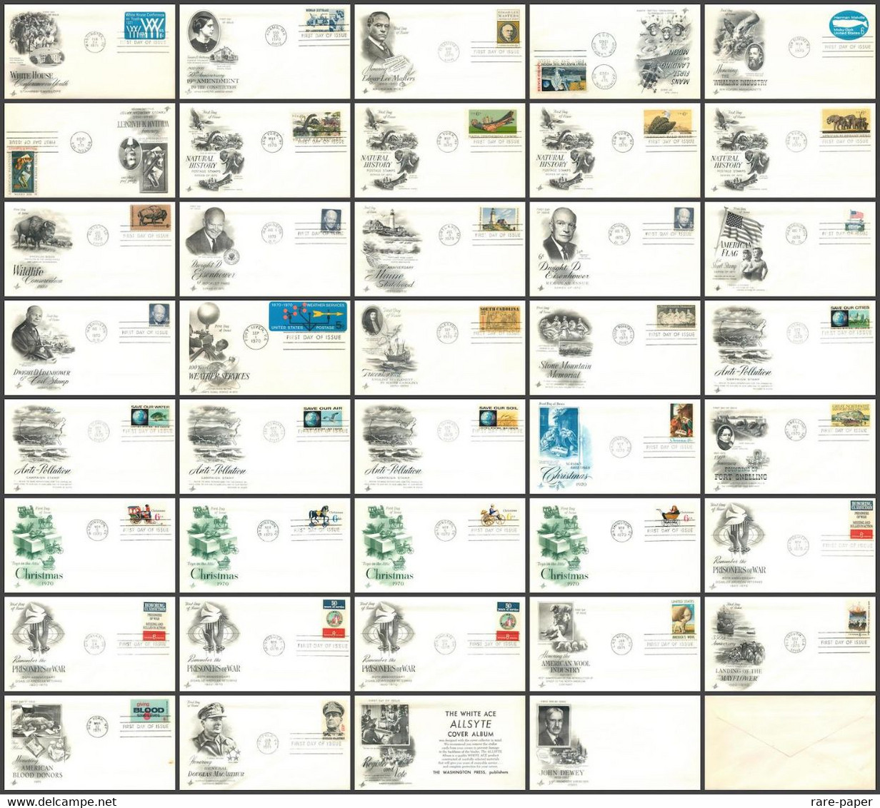 39 X First Day Of Issue Covers 1969-1971, USA United States Envelopes - Sonstige & Ohne Zuordnung