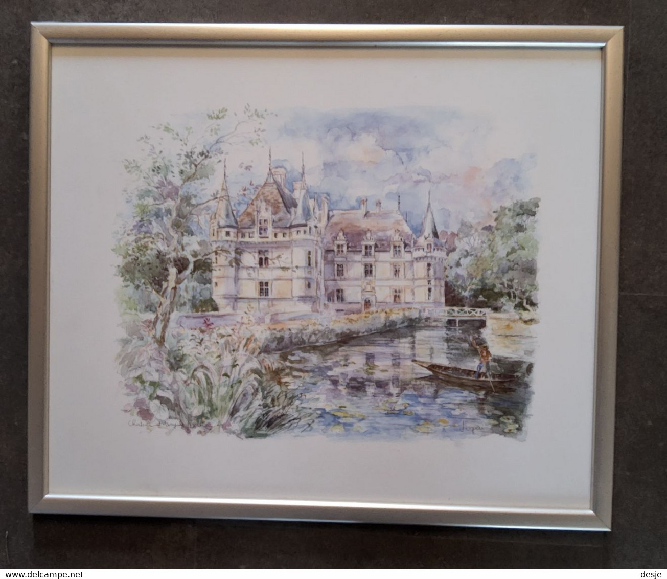 Aquarel Chateau D`Azay Le Rideau (Val Du Loire) Door Legai - Watercolours