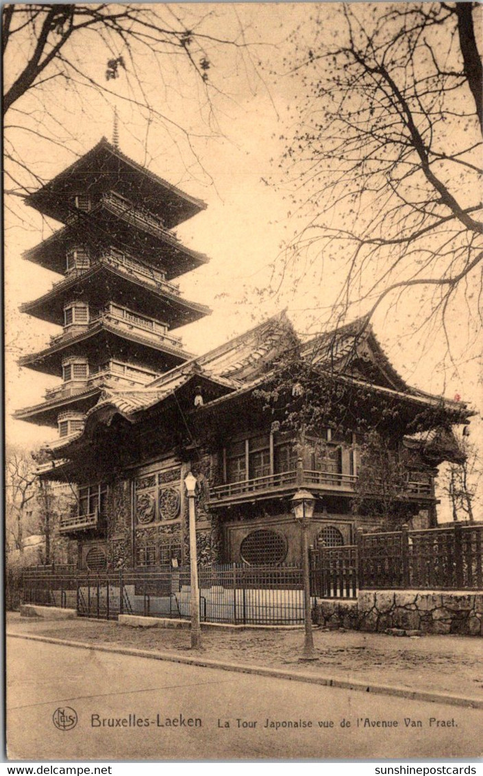 Belgium Brussels La Tour Japonaise Vue De L'Avenue Van Praet 1936 - Internationale Instellingen