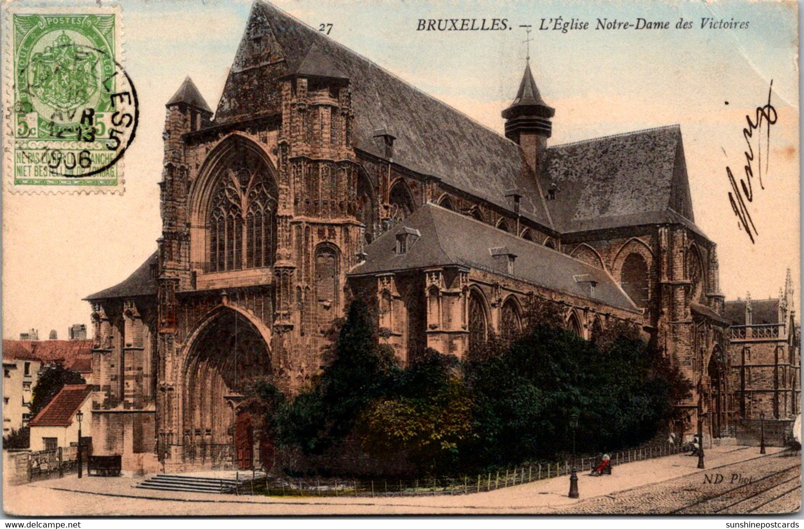 Belgium Brussels L'Eglise Notre-Dame Dome Des Victoires 1906 - Internationale Institutionen