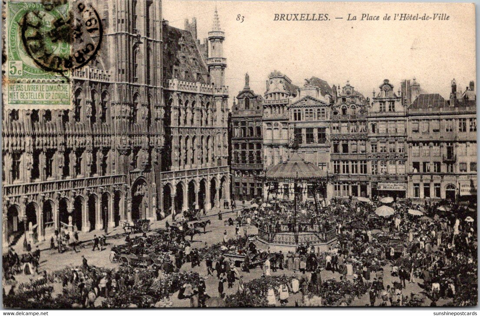 Belgium Brussels La Place De L'Hotel De Ville 1906 - International Institutions