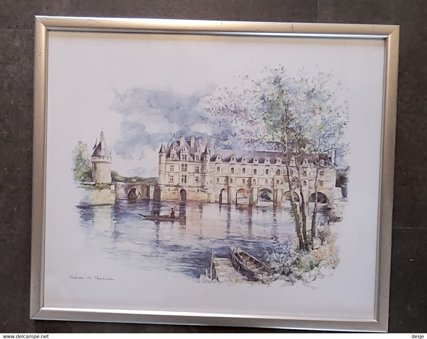 Aquarel Chateau De Chenonceau Door Legai - Aquarelles